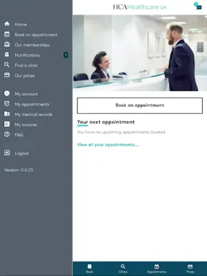 My HCA GP android App screenshot 1